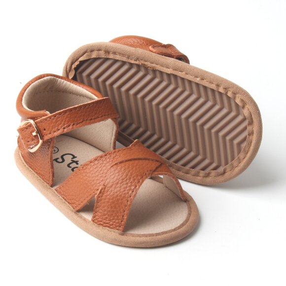 Bronw Soft-Sole Sandals Toddlers Sandals Non-Slip Toddler Shoes Baby sandals - Picture 1 of 8